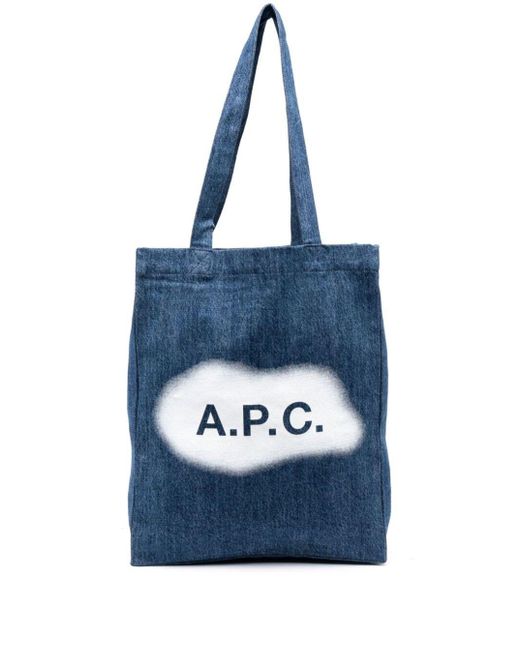A.P.C. Blue Lou Denim Tote Bag
