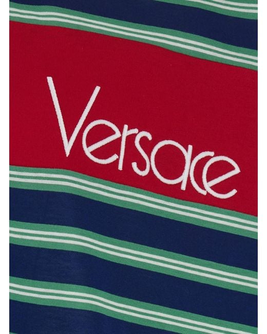 Versace Blue Polo Sweater for men