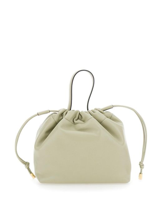 Chloé Natural 'Chloe Icons' Shoulder Bag With Drawstring Closure And Logo