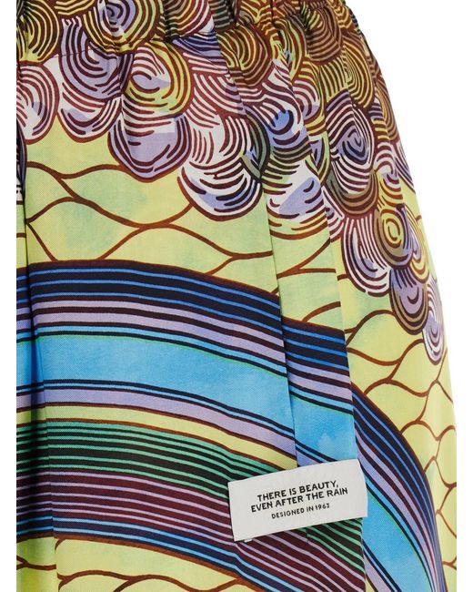 VLISCO DIALOGUES Blue Pants With Print And Tech Fabric