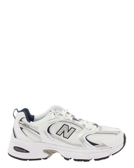 New Balance White '530' And Low Top Sneakers With Logo Patch