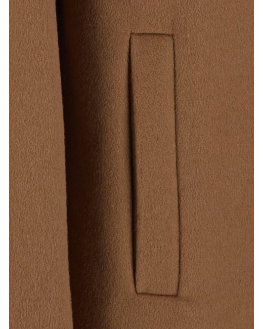 Twinset Brown Double-Breasted Coat With Notched Revers