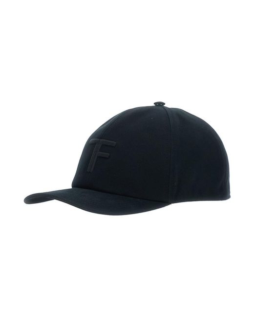 Tom Ford Blue Baseball Cap Cotton for men