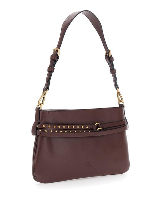 Pinko Purple 'Belt Bag Mini' Shoulder Bag With Love Birds Logo Plate