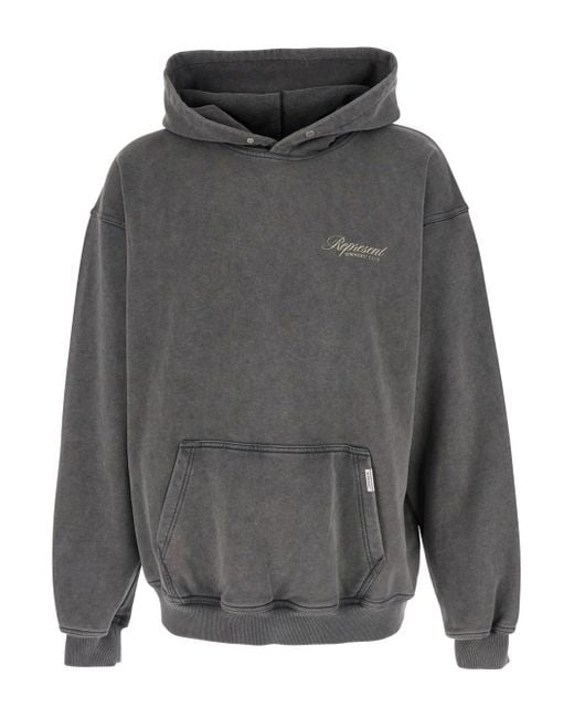 Represent Gray Sweatshirt With Logo Print for men
