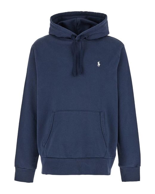 Polo Ralph Lauren Blue Cotton Hoodie for men