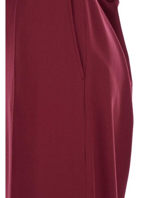 Stella McCartney Red Relaxed Flat Front Pants