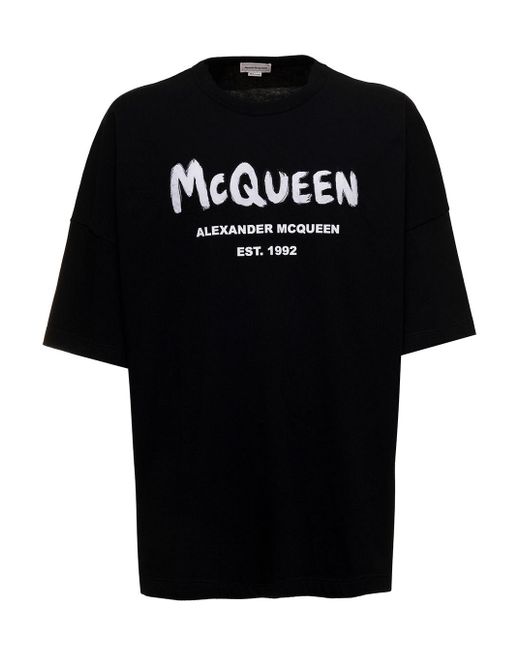 T-shirt E Felpe Alexander McQueen | T-shirt Con Ricamo Mcqueen Mix Di Neri  Uomo * siduslifebasket