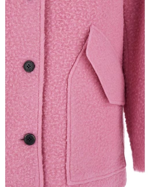 Giubbotto Con Colletto Classico E Due Tasche Diagonali di ATELIER EDITION in Pink