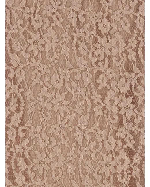 Fendi Natural Tube Skirt With All-Over Floral Embroidery