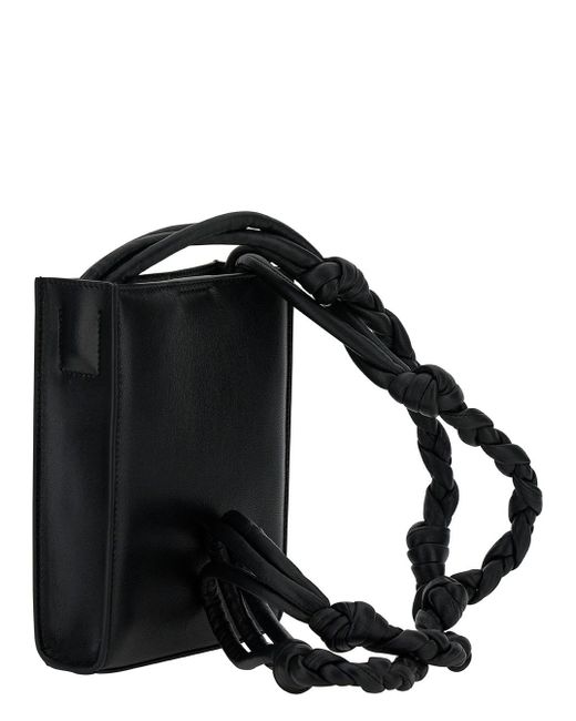 Jil Sander Black Tangle Small Shoulder Bag With Embossed Logo for men