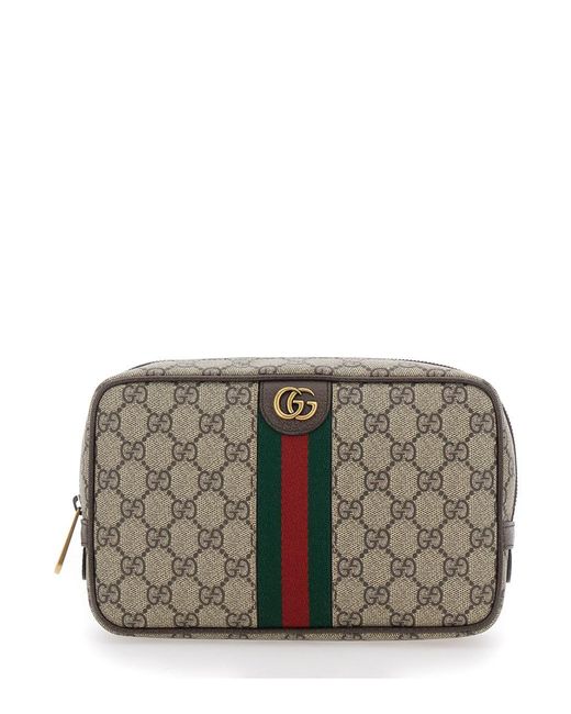Clutch 'Ophidia' Con Dettagli di Gucci in Gray da Uomo
