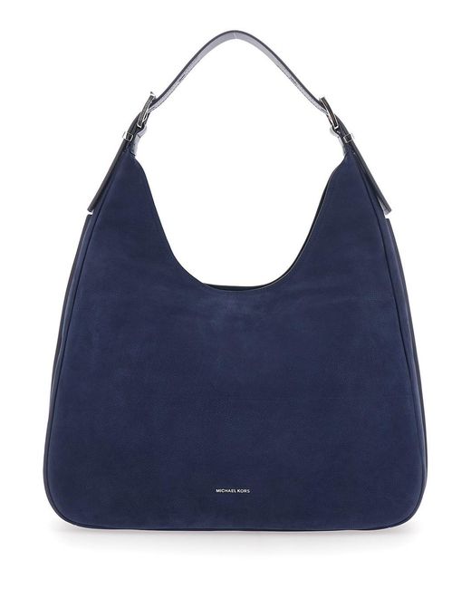 MICHAEL Michael Kors Blue 'Nolita Large' Shoulder Bag With Logo Lettering On The Front