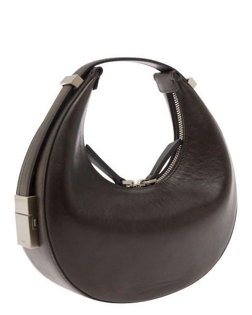 OSOI Black 'Toni Mini' Shoulder Bag With Engraved Logo