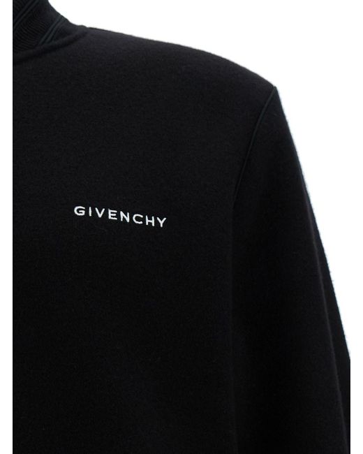 Givenchy Black Varsity Jacket With Contrasting 4G Logo Print for men