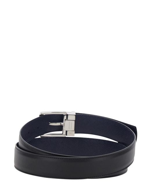 Ferragamo Gray Belt Double/Adjustable With Leather Buckle for men