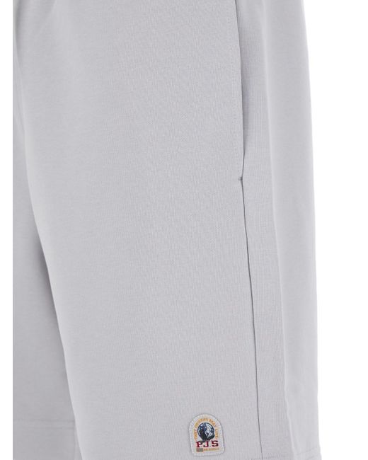 Pantaloncini 'Cairo' Con Vita Con Coulisse E Patch Logo Su di Parajumpers in Gray da Uomo
