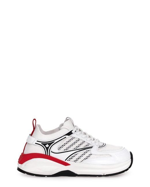 DSquared² White 'Dash' And Low Top Sneakers With 1964 Logo for men