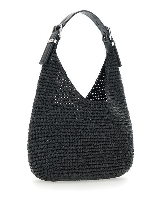 MICHAEL Michael Kors Black 'Nolita Small' Shoulder Bag With Leather Lo