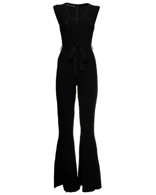 Alberta Ferretti Synthetic Flare Viscose Jumpsuit With Bow Woman in ...