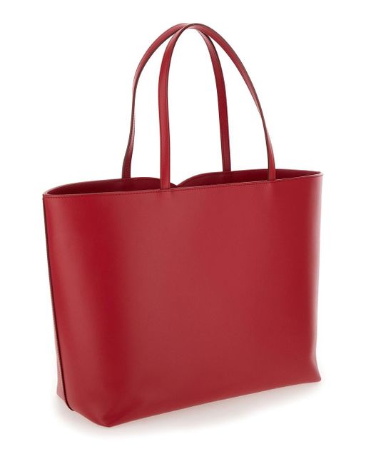 Borsa Media Shopper 'Dg Logo' di Dolce & Gabbana in Red