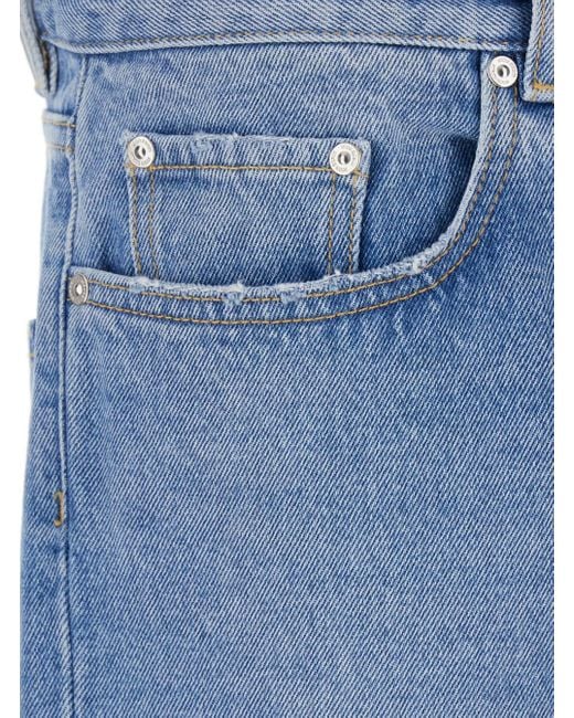 ICON DENIM Blue Jeans With Logo Patch On The Rear for men