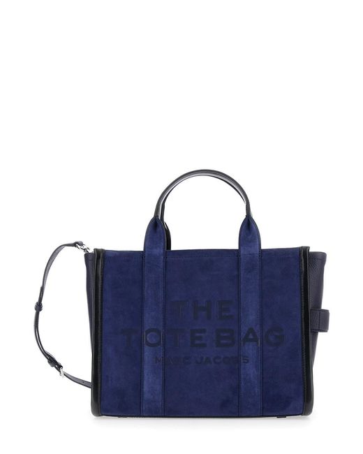 Borsa A Mano 'The Medium Tote' Con Logo Lettering Sul Fron di Marc Jacobs in Blue