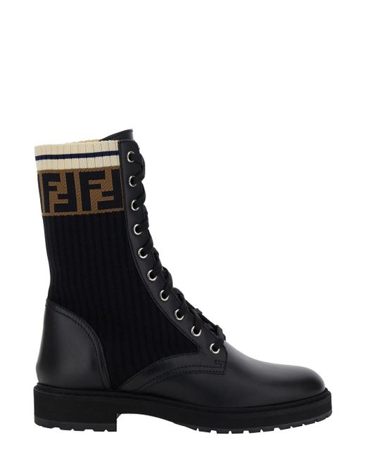 Ff Boots di Fendi in Black