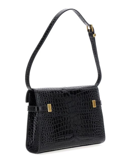 Saint Laurent Black 'Manhattan Small' Shoulder Bag