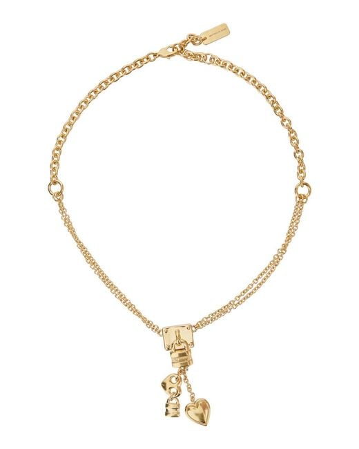 Collana Con Charm Pendenti E Design A Catena di Chloé in Metallic