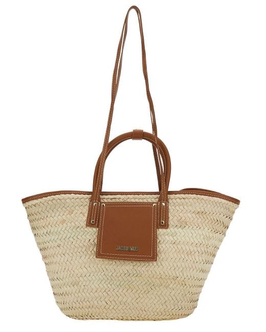 Jacquemus Brown 'Le Panier Soli' Handbag With Logo Detail