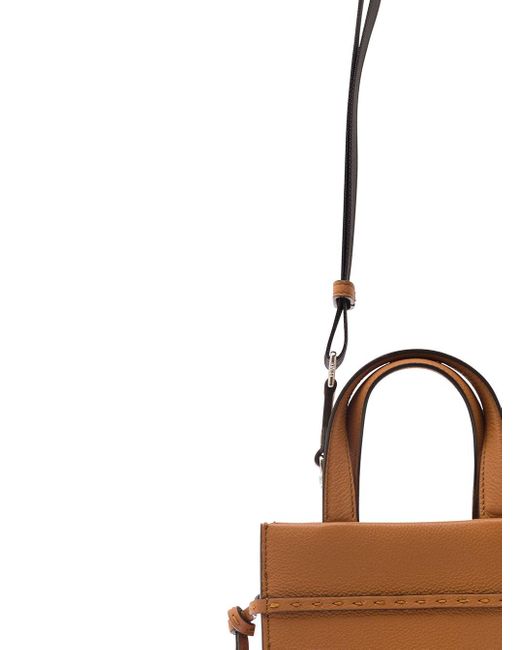 Fendi Brown Go To Shopper Mini Bag In Calf Leather for men