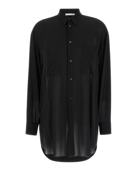 Camicia Oversize Con Tasche Applicate I di Philosophy Di Lorenzo Serafini in Black