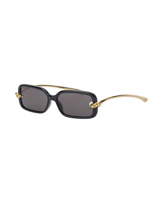 Bottega Veneta Multicolor Sunglasses With Rectangular Design And Knot Detail