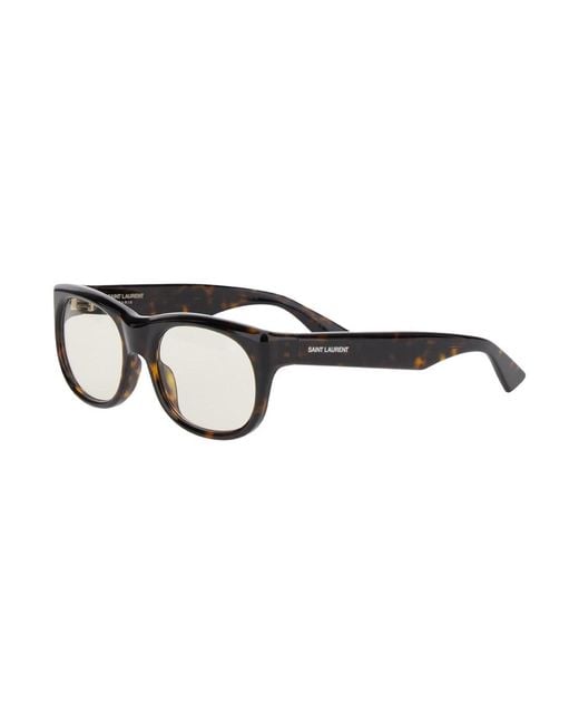 Saint Laurent Brown 'Sl 815' Sunglasses With Square Frame And Logo Lettering On The Temples