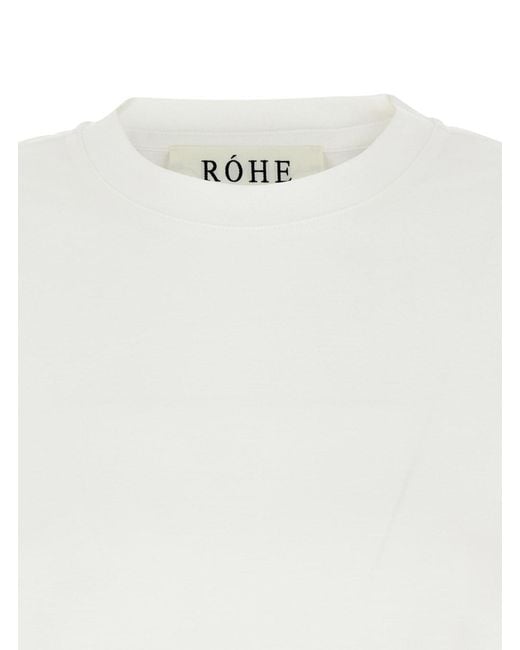 Rohe White Oversized Crew Neck T-Shirt
