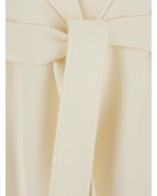 Cappotto 'Cles' Con Colletto A Revers E Chiusura di Max Mara in White