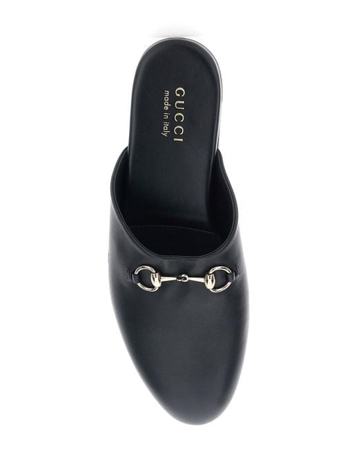 Gucci Black Mule With Horsebit On The Front for men