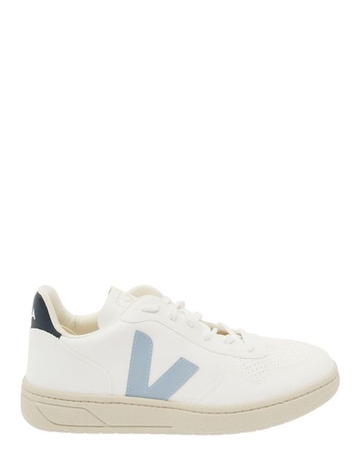 Veja White And Light Sneakers With Logo Details for men