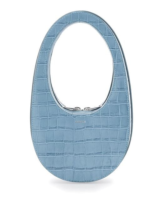 Coperni Blue 'Swipe' Mini Handbag With Logo Lettering On The Front And
