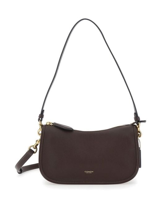 COACH Metallic Shoulder Bag Waverly Leather
