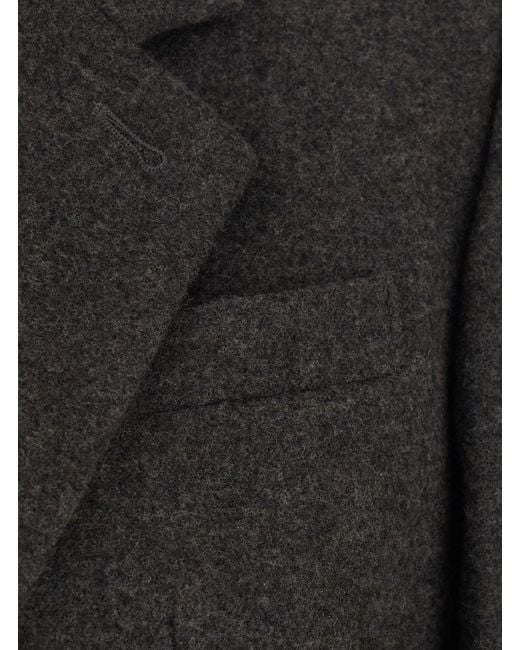DUNST Black Classic 2 Button Wool Blazer With Notched Revers And Side Pocket
