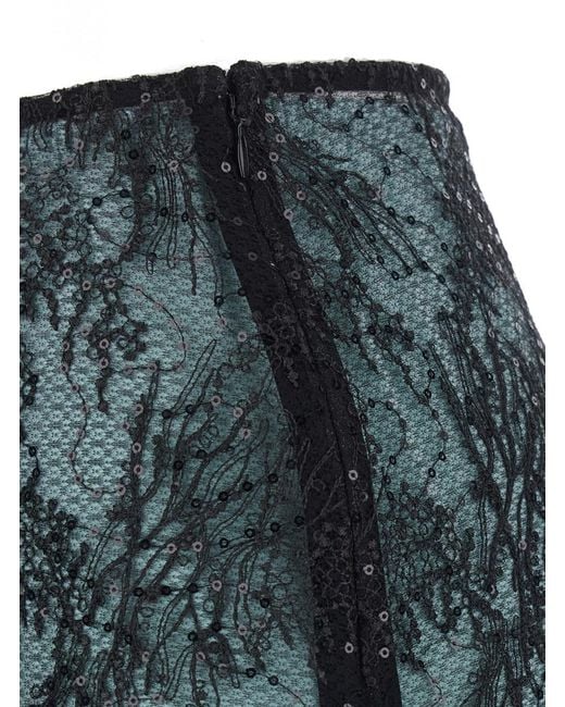 Semicouture Green Skirt Camilla Ramage Lace Skirt With Lace Details And 100