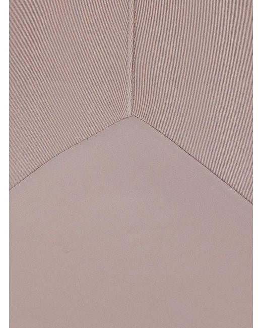 Rick Owens Pink Dress With Cowl Neckline And Off-Shoulder Design