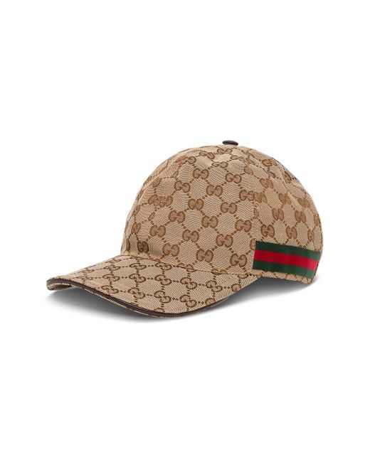Gucci Natural Baseball Cap With Web Detail for men