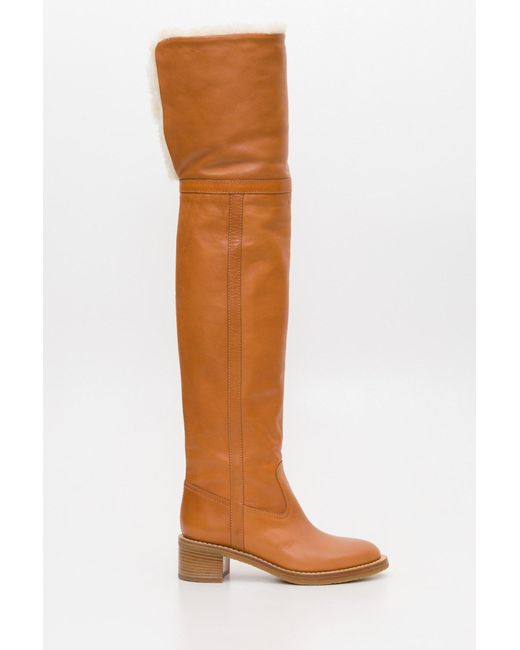 Céline Brown Folco Over The Knee Boot
