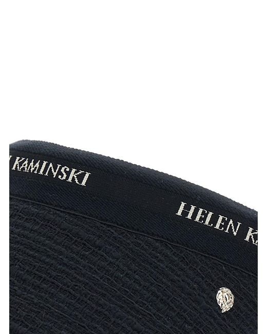 Helen Kaminski Blue 'Carter' Hat With Wide Brim With Logo