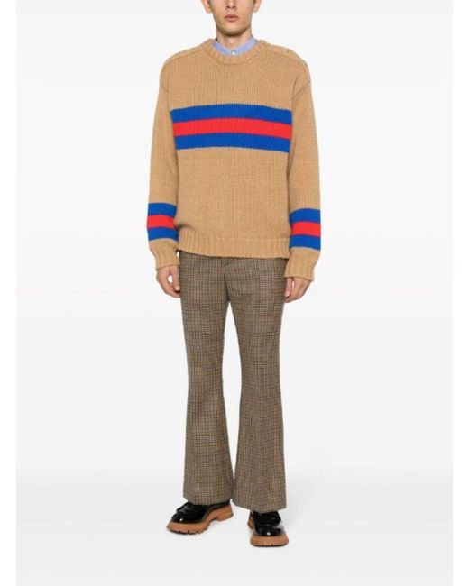 Gucci Blue Wool Crewneck Jumper for men
