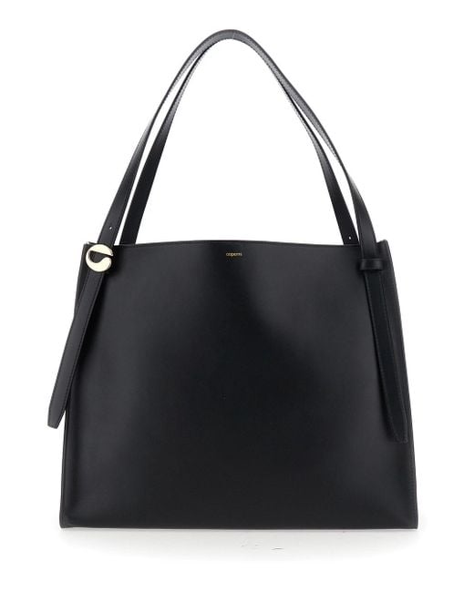 Coperni Black Shoulder Bag With Logo Detail And Logo Lettering On The Front