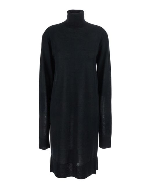 Abito A Collo Alto Con Spacchi Sul Lato di Totême  in Black